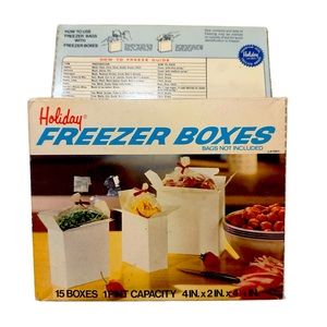Vintage Holiday Freezer Boxes- 2piece 1974